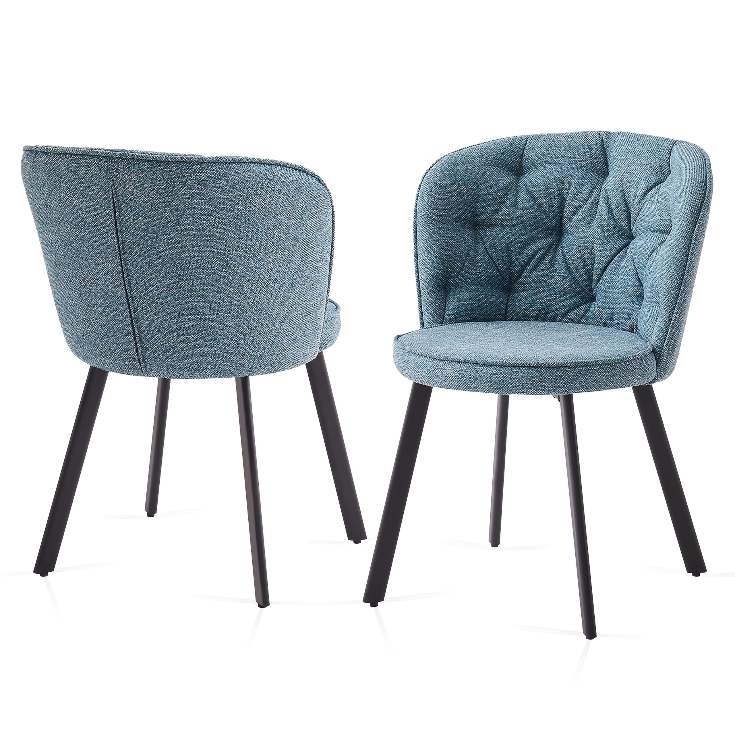 Modern Fabric Dining Chairs Set of 2/4 with Padded Seat & High Back - Image 15