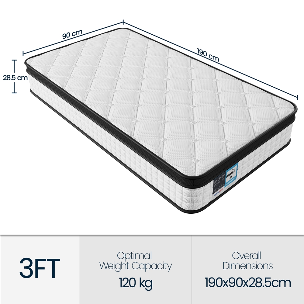 Costoffs Memory Foam & Pocket Spring Hybrid Mattress – Single/Double - Image 2