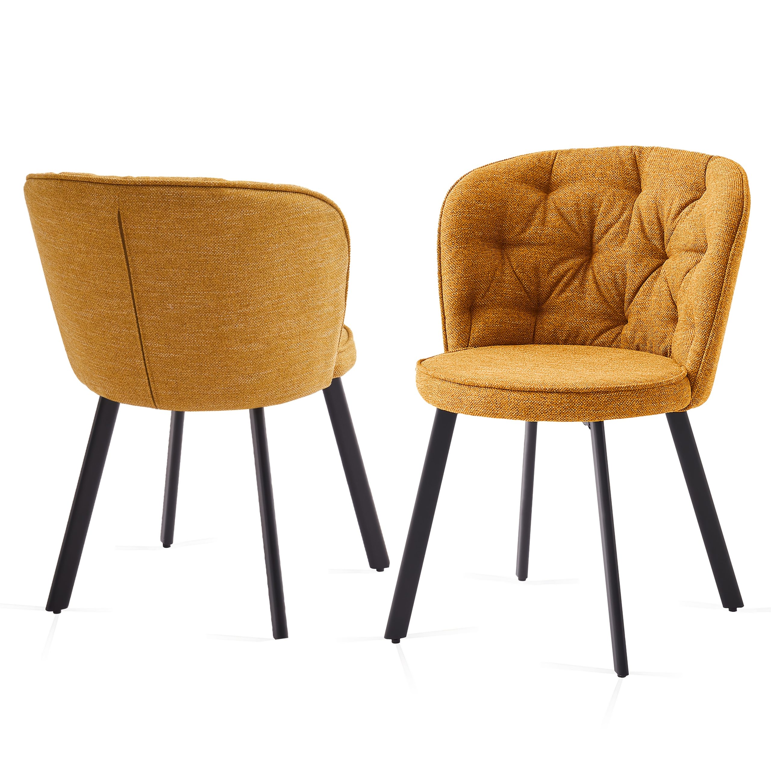 Modern Fabric Dining Chairs Set of 2/4 with Padded Seat & High Back - Image 11