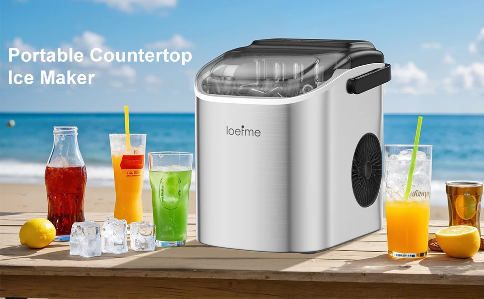 LOEFME Portable Mini Ice Maker, 12kg/24h Automatic Bullet Ice Machine - Image 8